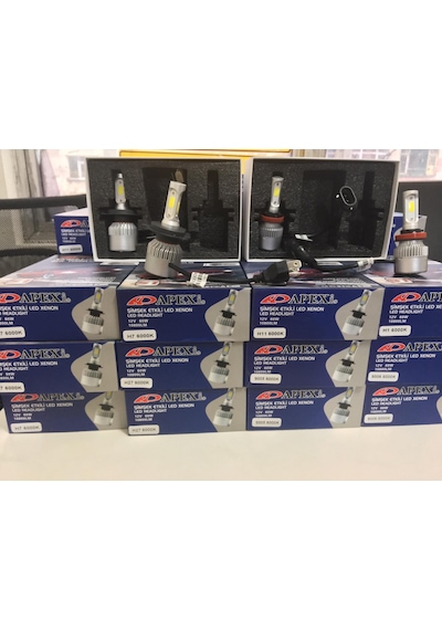 Hb3 9005 Apexi 10800 Lümen Şimşek Etkili Beyaz Apexi Led Zenon