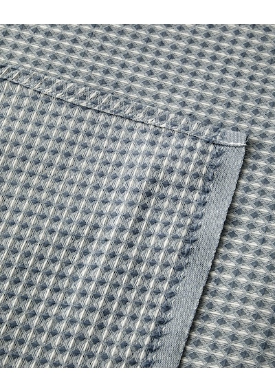 Modern Grid Çift Kişilik Pike 180x220 Cm Lacivert