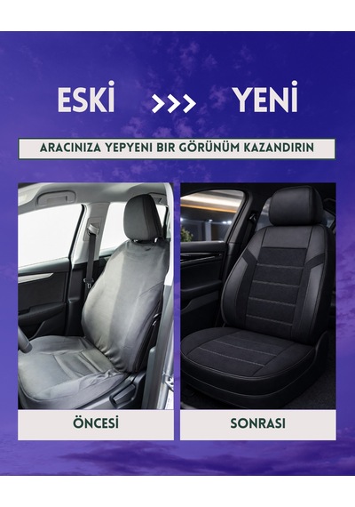 Kia Sephia Araçlara Uyumlu Carbon Seri Özel Tasarım Oto Koltuk Kılıfı Seti