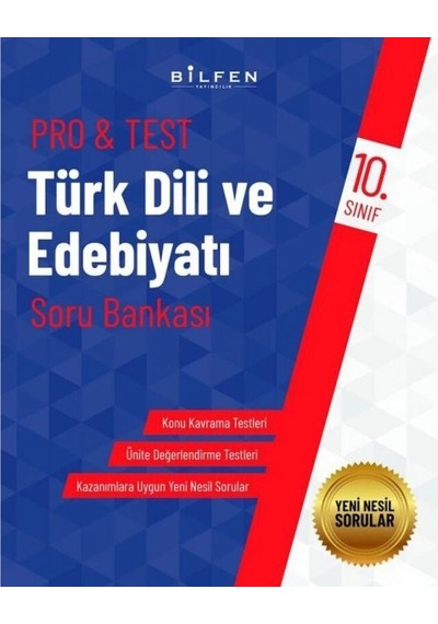 10.Sınıf Pro&Test Türk Dili ve Edebiyatı Soru Bankası -  Bilfen Yayınları