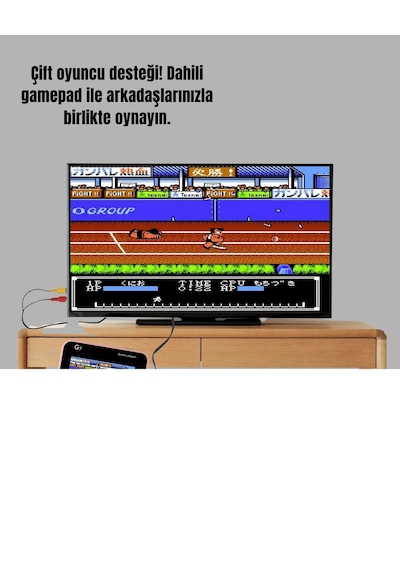 Mey İthalat Tv Bağlantılı Çift Lu Şarjlı Retro Gamepad Seti 02252775