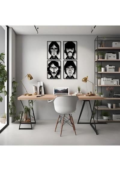 Sanatsal Metal Tablo Beatles Beatles Metal Duvar Tablosu Sanat
