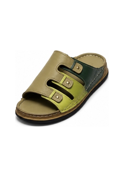 N Napa Shoe Np.301.yeşil Deri Terlik