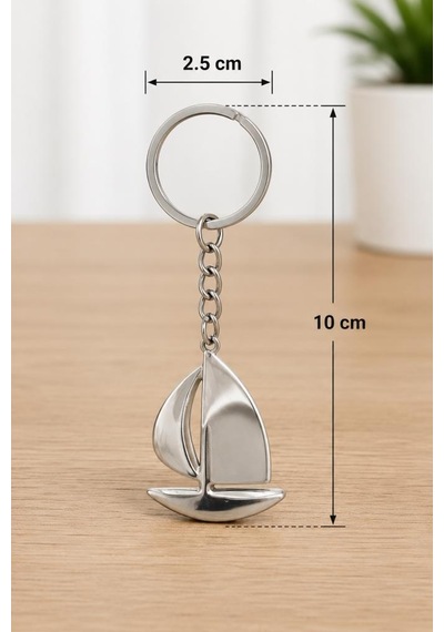 Anahtarlık Metal Yelkenli Gemi Dekoratif Çanta Aksesuarı Ev Ofis Araç Anahtarı 10 Cm