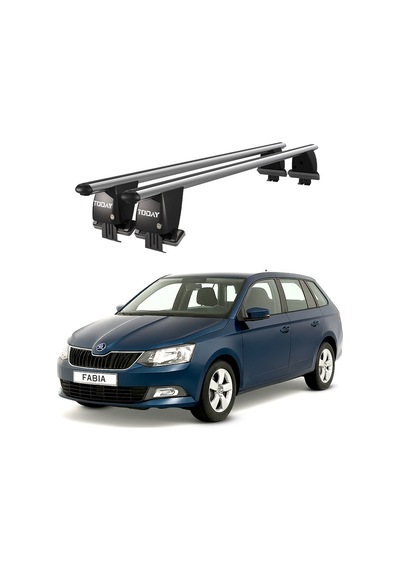 Royal Skoda Fabia Wagon 2015 Ve Sornası Uyumlu Gri Ara Atkı Port Bagaj Tavan Barı