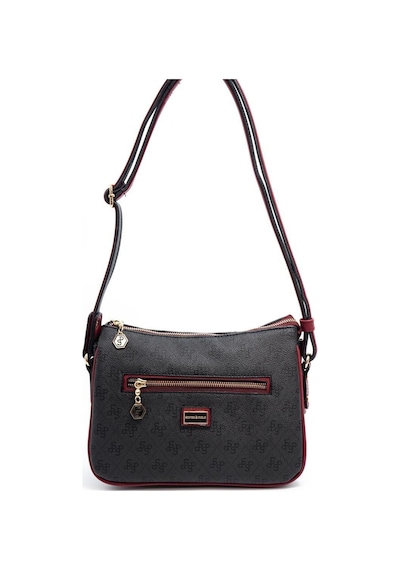 Silver Polo Sp818 Kadın Çapraz Çanta Monogram Antrasit-bordo