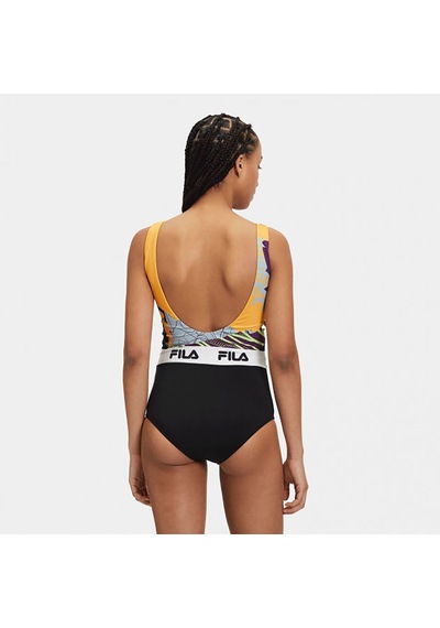 Sarı Fila Kadın Mayo Allover Print Onepiece Lw411143 Sarı