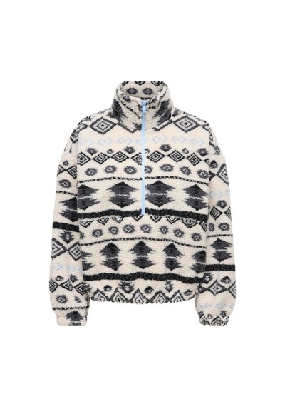 Only Onljanne Lıfe Aztec Teddy L/s Zıp Cc Swt Kadın Gri Sweatshirt - 15267415