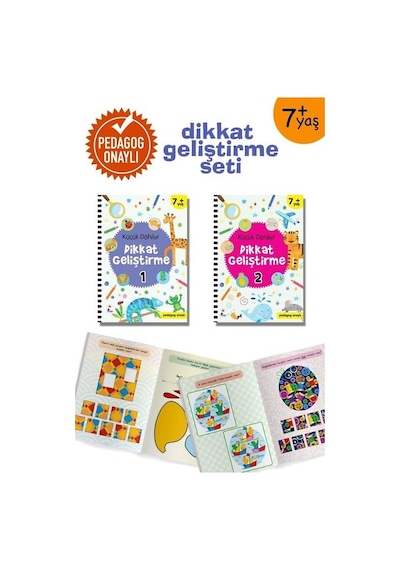 Küçük Dahiler Dikkat Geliştirme Seti - 7+ Yaş-2 Kitap Takım - Ayça G. Derin - İndigo Çocuk