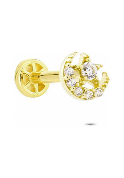 Glorria Altın Ay Yıldız Tragus Piercing Çok Renkli 35735393