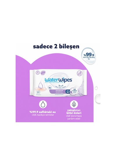 Waterwipes Sensitive+ Yatıştırıcı Islak Mendil 12x60 Adet 720 Yaprak