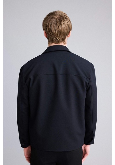Defacto Regular Fıt Polo Yaka Astarlı Blazer Ceket G6393ax26spnv86 Lacivert-nv86