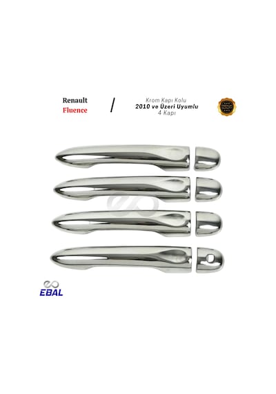 Ebal Otomotiv Renault Fluence Krom Kapı Kolu 4 kapı 2010 Üzeri P.ÇELİK