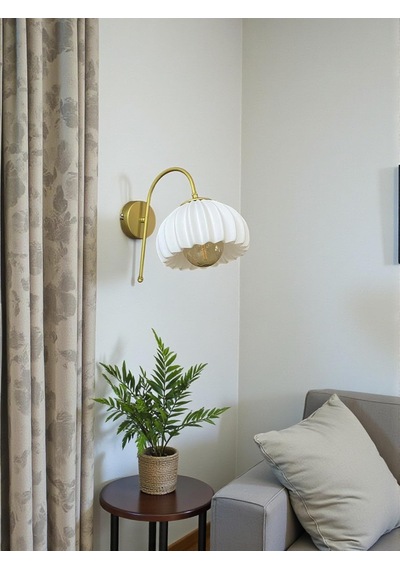 Solis Modern Duvar Apliği Salon, Yatak Odası & Başucu İçin Dekoratif Aydınlatma Gold Çok Renkli