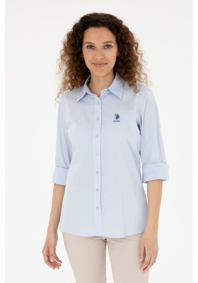U.S. Polo Assn. U.s. Polo Assn. Kadın Uzun Kollu Gömlek 2086493 Açık Mavi