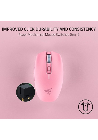 Orochi V2-950 Saate Kadar Pil Ömrüne Sahip Mobil Kablosuz Oyun Mouse'u Ultra Hafif Tasarım, Hyperspeed Kablosuz Ve Bluetooth, 2. Nesil Mekanik Mouse Anahtarları Pembe Orochi V2-950 Saate Kadar Pil Ömrüne Sahip Mobil Kablosuz Oyun Mouse'u Ultra Hafif Tasarım, Hyperspeed Kablosuz Ve Bluetooth, 2. Nesil Mekanik Mouse Anahtarları Pembe