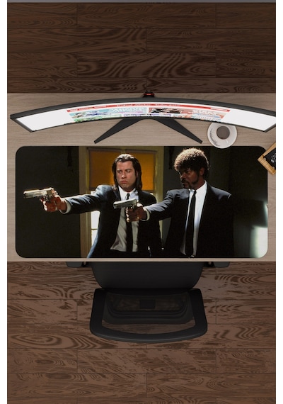 Pulp Fiction Ucuz Roman Tarantino V2 90x40 Xxl Gaming Kauçuk Kaymaz Taban Mouse Pad Fare Altlığı