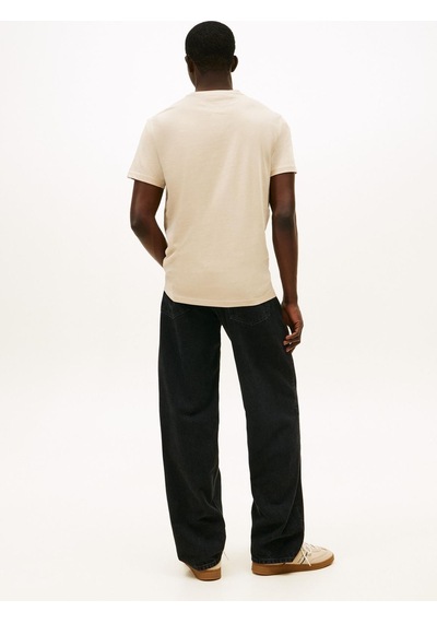 Tommy Hilfiger Tjm Slım Essentıal Flag Tee Ext Erkek Bej T-shirt - Dm0dm20740-12888 Beige