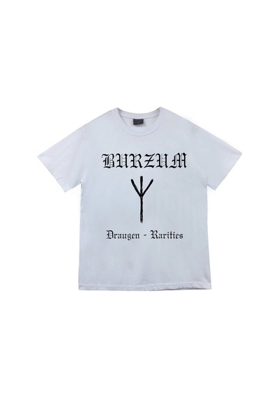 Stoned&Fame Burzum Baskılı T-shirt Beyaz