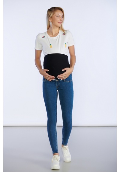 Bpf Koyu Mavi Slim Fit Hamile Pantolon-koyu Mavi