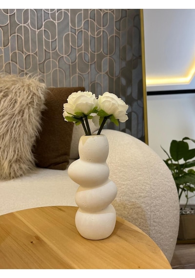 Taş Yığını Vazo Dekor Ev Hediye Süs Sevgili Aşk Çiçek Bubble