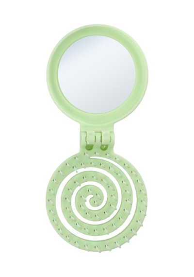 Proco Proco Beauty Makaron Saç Fırçası-üç Boyutlu 3d Esnek Aynalı Çanta Boy Saç Fırçası-compact Detangler
