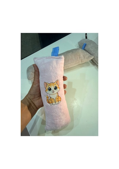 Kedi Köpek Oyuncağı Peluş Baskılı, Yumuşak Kumaşlı Hışırtılı Oyuncak Pembe - 937493409