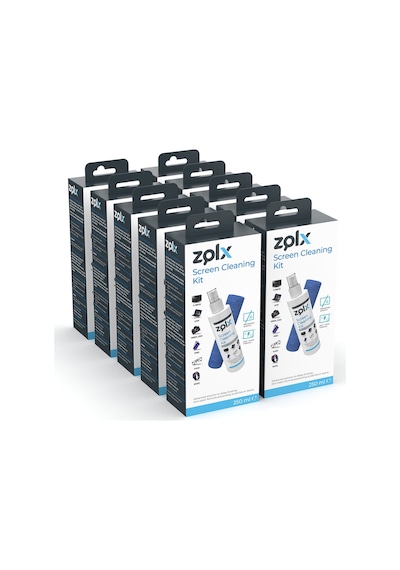 Zolx Ekran Temizleme Seti 10 x 250 ML + Mikrofiber Bez