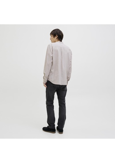 Jack & Jones Erkek Bant Yaka Uzun Kollu Gömlek - Summer - 12269319 Çok Renkli