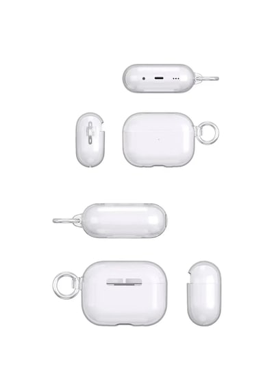 Movenchy Apple Airpods Uyumlu  Pro 2 2.nesil Shell Kılıf - Siyah Belirtilmemiş