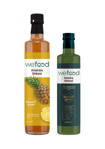 Wefood Ananas Sirkesi 500 Ml + Wefood D-tox Sirkesi 250 ML
