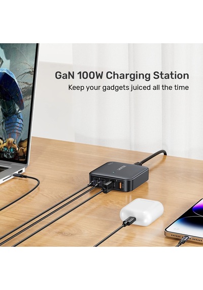 Unitek 100w Masaüstü Şarj İstasyonu Siyah P1229abk
