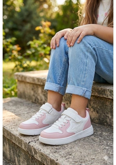 Fort Eldon Cool Rahat Hafif Anatomik Sneaker Kız Çocuk Ayakkabı Pudra
