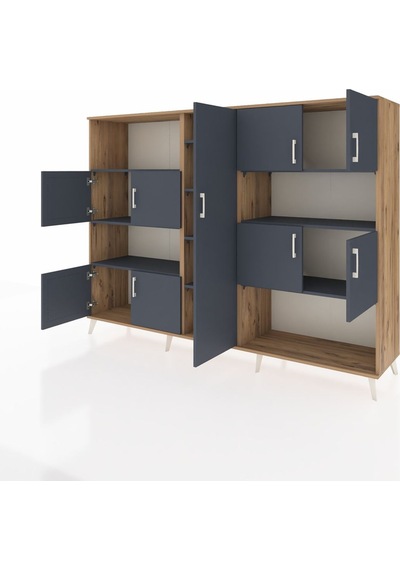 Hyperion Dolap 10 Raflı 9 Kapaklı 220x44x163 Çam-antrasit Çam-antrasit Hyperion Dolap 10 Raflı 9 Kapaklı 220x44x163 Çam-antrasit Çam-antrasit