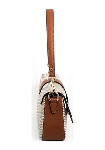 Silver Polo Sp1177 Kadın Omuz Çantası Hasır Bej-taba