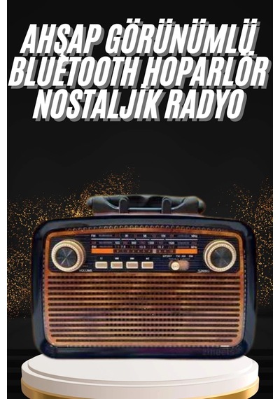 Nostaljik Görünümlü Ahşap Radyo Tf Sd Usb Girişli Led Fener Işıklı Krgltgseqcst0q0ıayt