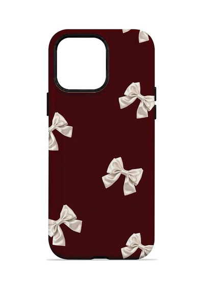 Velvoria Valestra Ivory Bow Scatter Apple iPhone Uyumlu 14 Pro Magsafe Koruma Kılıfı Valestra Magline - Ivory Bow Scatter