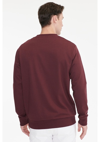 Ac&Co / Altınyıldız Classics Erkek Bordo Pamuklu Standart Fit Normal Kesim 2 İplik Bisiklet Yaka Sweatshirt