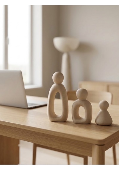 Kaveld Aura Family Minimalist Dekoratif Heykel 3'lü Set El Yapımı Modern Biblo Mermer Tozu & Çimento Kompozit Premium Salon Ve Ofis Dekoru Bej Kaveld Aura Family Minimalist Dekoratif Heykel 3'lü Set El Yapımı Modern Biblo Mermer Tozu & Çimento Kompozit Premium Salon Ve Ofis Dekoru Bej