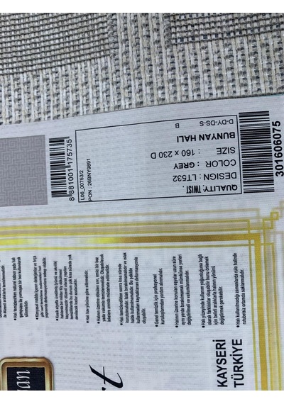 Bünyan Halı Twist Lt532 Serisi Oturma Salon Yatak Çocuk Odası Halısı Gri