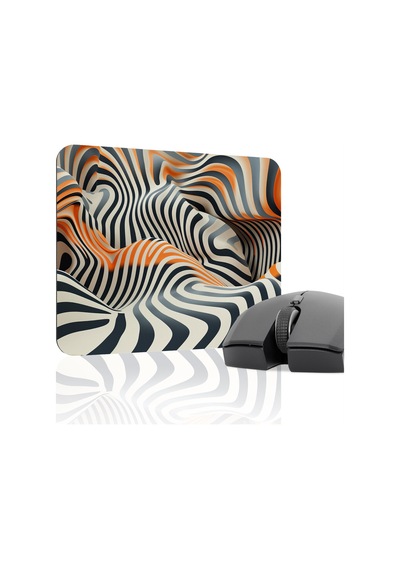 Realistik Çizgi Kaymaz Dikişli Kauçuk Oyuncu Mousepad V3 - 22x18 Gaming Mouse Pad Fare Altlığı