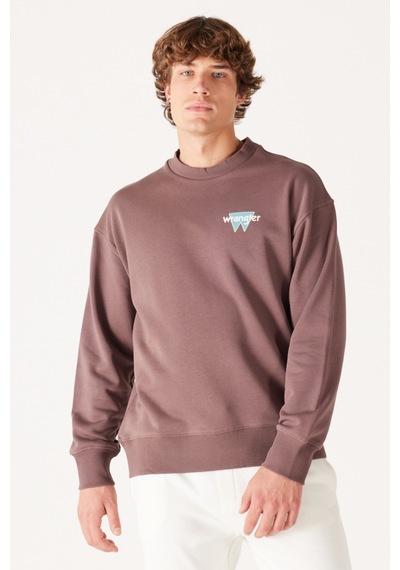 Wrangler Loose Fit Rahat Kesim Bisiklet Yaka Kahverengi Erkek Içi Polarlı Sweatshirt W232244220 Kahverengi Wrangler Loose Fit Rahat Kesim Bisiklet Yaka Kahverengi Erkek Içi Polarlı Sweatshirt W232244220 Kahverengi