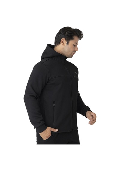 Crozwise Su İticili Kapşonlu Sweat Sweatshirt Erkek Siyah