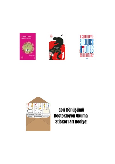 Everest Açıkhava 37 - Parazit + Kayıp Dünya + Sherlock Holmes - Bütün Hikayeler 2 Ciltli + Okuma Sticker'ları