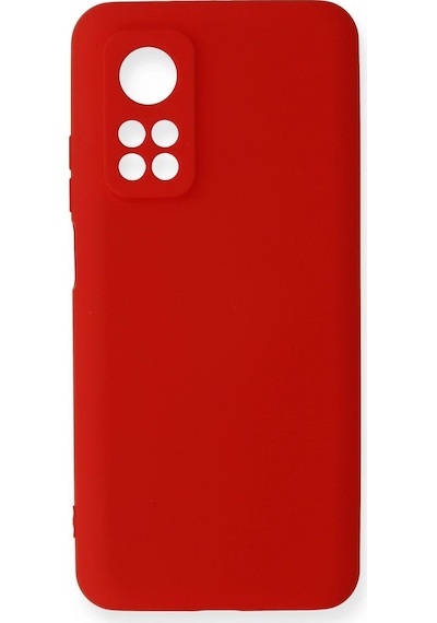 Ilkeshop Newface Xiaomi Mi 10t Kılıf Nano İçi Kadife Silikon - Kırmızı