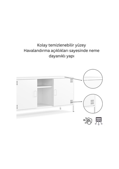 Pera Tv Ünitesi, Tv Dolabı,2 Kapaklı, Açık Raflı 130,50 X 40 X 64,50 Cm Ral 9016 Beyaz Pera Tv Ünitesi, Tv Dolabı,2 Kapaklı, Açık Raflı 130,50 X 40 X 64,50 Cm Ral 9016 Beyaz