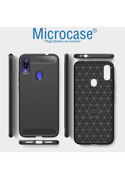 Xiaomi Redmi Note 7 Brushed Kilif + Tam Kaplayan Çerçeveli Cam 350706203