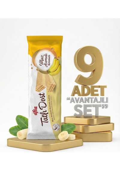 Afia Tatlı Dost Muz Kremalı Gofret 9x140 Gr