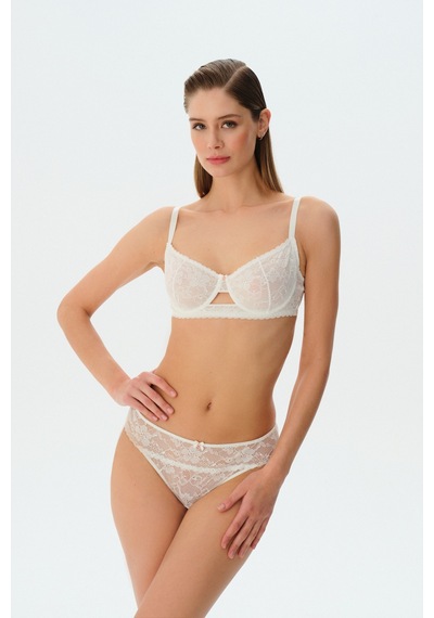 Suwen Liona Dantelli Slip Külot Sw8525036 Ekru