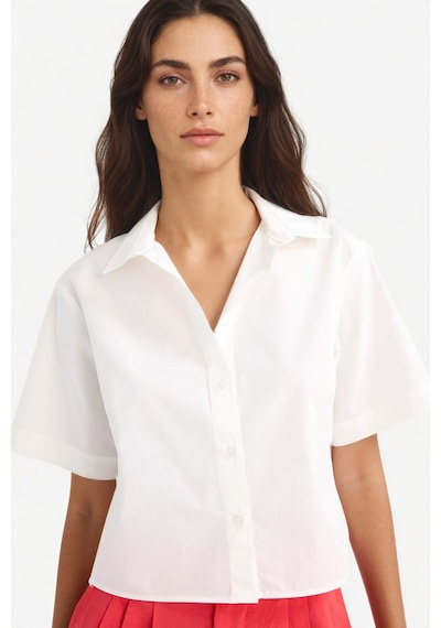 Defacto Regular Fit Poplin Kısa Kollu Beyaz Gömlek F8580ax25smwt34 Beyaz Defacto Regular Fit Poplin Kısa Kollu Beyaz Gömlek F8580ax25smwt34 Beyaz